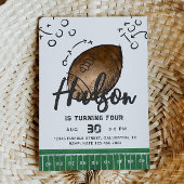 ウォーターカラーサッカー誕生日招待状 招待状