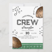 ウォーターカラーサッカー誕生日招待状 招待状 (正面)