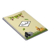 ウォーターカラーサファリジャングルアニマルイラストレーション ノートブック (右側)