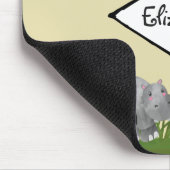 ウォーターカラーサファリジャングルアニマルイラストレーション マウスパッド (コーナー)