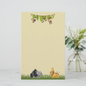 ウォーターカラーサファリジャングルアニマルイラストレーション 便箋 (スタンド正面)