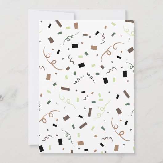 ウォーターカラーサファリヤングワイルド&スリー誕生日 招待状 (裏面)