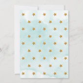 ウォーターカラーサファリ動物ベビーシャワー招待状 案内状 (裏面)