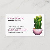 ウォーターカラーサボスハウスシッター名刺 名刺 (正面)