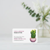 ウォーターカラーサボスハウスシッター名刺 名刺 (スタンド正面)