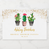 ウォーターカラーサボスフィエスタブライダルシャワーミニ スパークリングワインラベル (シングルラベル)