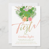 ウォーターカラーサボスフィエスタベビーシャワーフローラ 招待状 (正面)