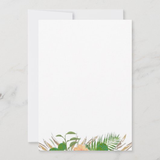 ウォーターカラーサボスフィエスタベビーシャワーフローラ 招待状 (裏面)