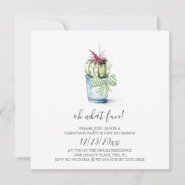 ウォーターカラーサボスホリデイ招待状 ノートカード