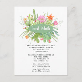 ウォーターカラーサボス結婚ズゲスト詳細 エンクロージャーカード