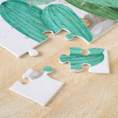 ウォーターカラーサボタスガーデンサボティデザートサウスウエスト ジグソーパズル (側面)