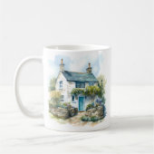 ウォーターカラーサマーイングリッシュカントリーコテージ コーヒーマグカップ (左)