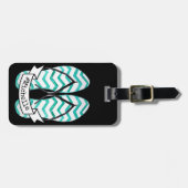 ウォーターカラーサマーゲタウェイビーチビーチサンダル ラゲッジタグ (正面横)