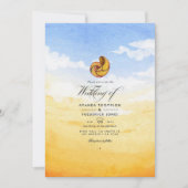ウォーターカラーサマービーチ結婚式招待状 招待状 (正面)