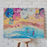 ウォーターカラーサマービーチ キャンバスプリント<br><div class="desc">水彩夏ビーチポスター</div>