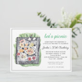 ウォーターカラーサマーピクニックパーティの招待状 招待状 (スタンド正面)