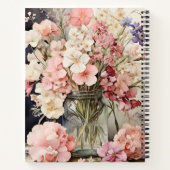 ウォーターカラーサマーピンクブーケコテージコテージジャーナル ノートブック
