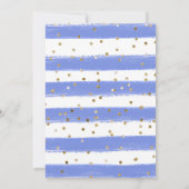 ウォーターカラーサマーフラワーズスワン誕生日 招待状 (裏面)