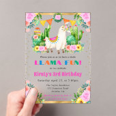 ウォーターカラーサマーフローララマス子供の誕生日 アクリル招待状 (インサイチュ (ポータブル))