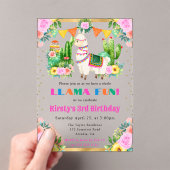 ウォーターカラーサマーフローララマス子供の誕生日 アクリル招待状 (インサイチュ (ポータブル))