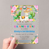 ウォーターカラーサマーフローララマス子供の誕生日 アクリル招待状 (インサイチュ (ポータブル))