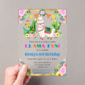 ウォーターカラーサマーフローララマス子供の誕生日 アクリル招待状 (インサイチュ (ポータブル))