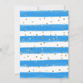 ウォーターカラーサマーフローララマ子供の誕生日 招待状 (裏面)