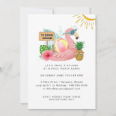 ウォーターカラーサマープールパーティの招待状 招待状 (正面)