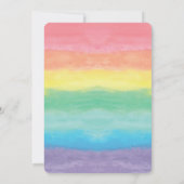 ウォーターカラーサンシャインアンドレインボー誕生日 招待状 (裏面)