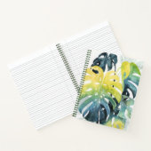 ウォーターカラーサンセットパームツリー葉 ノートブック (内部)