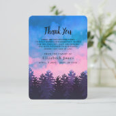 ウォーターカラーサンセットフォレスト悔やみや弔慰 サンキューカード (スタンド正面)