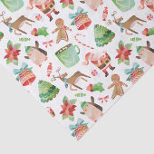 ウォーターカラーサンタクリスマスティッシュペーパー 薄葉紙 (詳細)