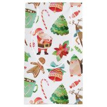 ウォーターカラーサンタクリスマス抱き枕