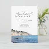 ウォーターカラーサンタクルーズカリフォルニアビーチ海 招待状 (スタンド正面)