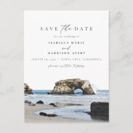 ウォーターカラーサンタクルーズカリフォルニアビーチ絵を描ズ ポストカード