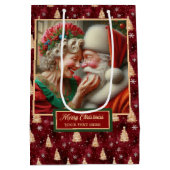 ウォーターカラーサンタクロースクラシック抱き枕 ミディアムペーパーバッグ (裏面)