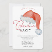 ウォーターカラーサンタハットホリデーオープンハウス 招待状 (正面)