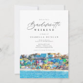 ウォーターカラーサンフアンプエルトリコスカイラインビーチ 招待状 (正面)