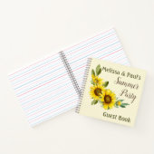 ウォーターカラーサンフラワーズゲパーソナライズされたストブック ノートブック (内部)