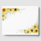 ウォーターカラーサンフラワー結婚ズゲストブック ゲストブック (裏面)