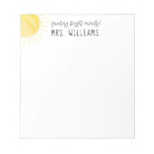 ウォーターカラーサンフーリングブライトマインド先生 ノートパッド (正面)