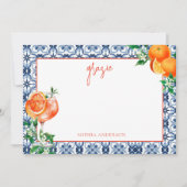 ウォーターカラーザアモーレスピリッツブライダルシャワー サンキューカード (正面)