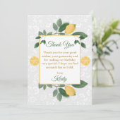 ウォーターカラーシシリアレモンズ誕生日 サンキューカード (スタンド正面)