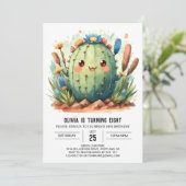 ウォーターカラーシックキッズサボイ誕生日 招待状 (スタンド正面)