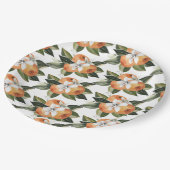 ウォーターカラーシトラスオレンジかわいこちゃんマンダリンフルーツ ペーパープレート (アングル)