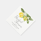 ウォーターカラーシトラスレモンブライダルシャワー スタンダードカクテルナプキン (角)