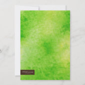 ウォーターカラーシャムロックパーティの招待状 招待状 (裏面)