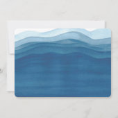 ウォーターカラーシャーク誕生日招待状 招待状 (裏面)