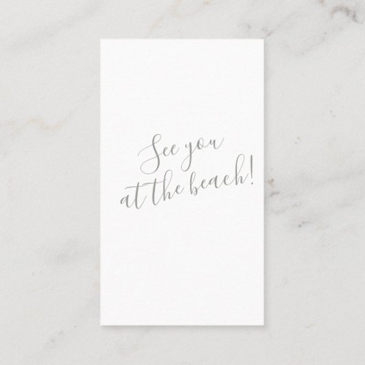 ウォーターカラーシルボートビーチハウス 名刺 (裏面)