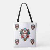 ウォーターカラーシンコデマヨシュガーカラフルスカル トートバッグ (裏面)